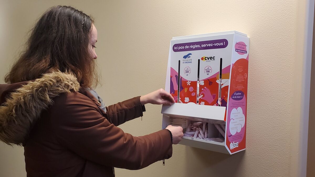 distributeur - Précarité Menstruelle : « Il y a un distributeur dans les toilettes du RU, mais il n'est ouvert que le midi »