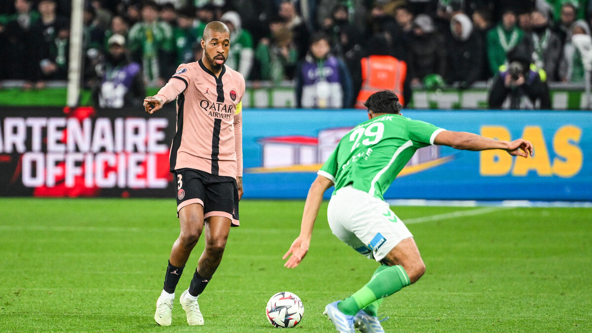match - Saint-Étienne - PSG (1-6) : Premier match en Ligue 1 pour Presnel Kimpembe depuis plus de deux ans