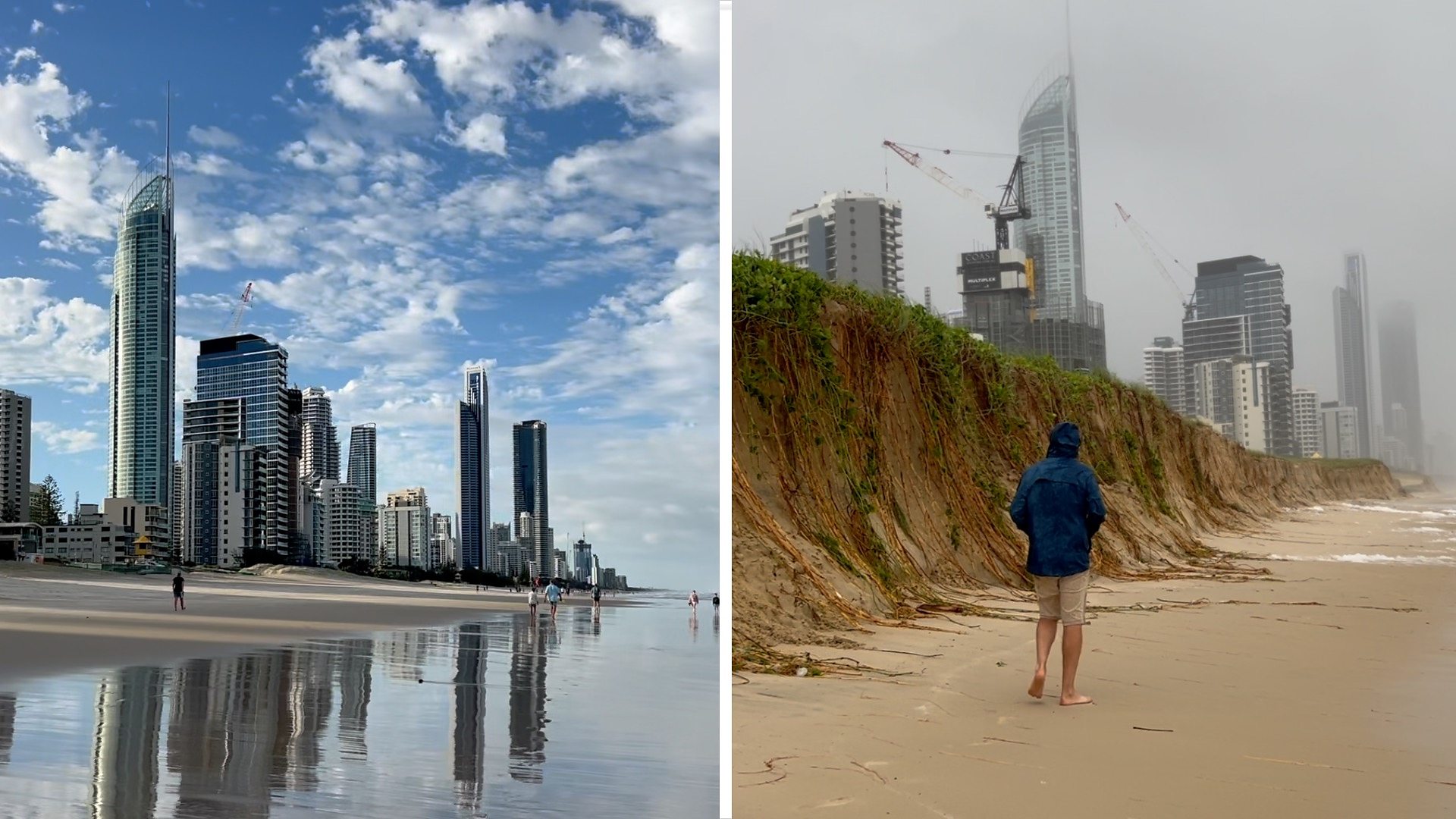 plage - Regardez : La tempête tropicale érode une plage emblématique australienne