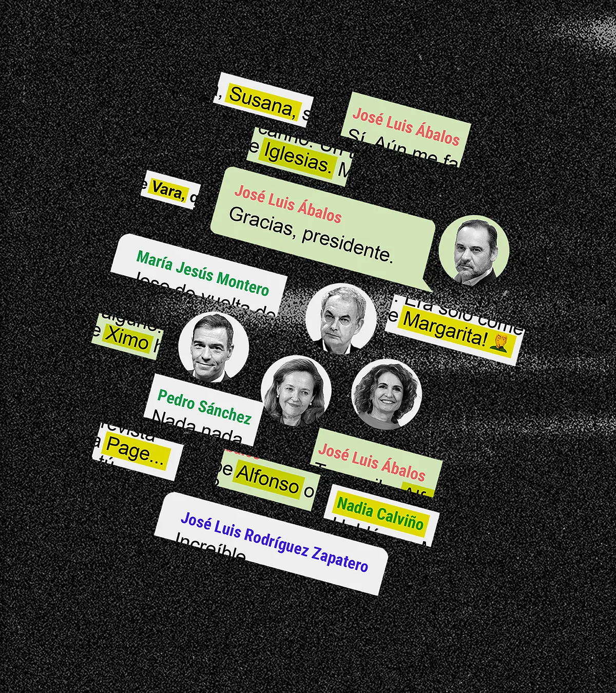 sauvetage - Les 'whatsapps' de Sánchez et Ábalos : le sombre sauvetage et la guerre politique d'une époque en 14 captures d'écran