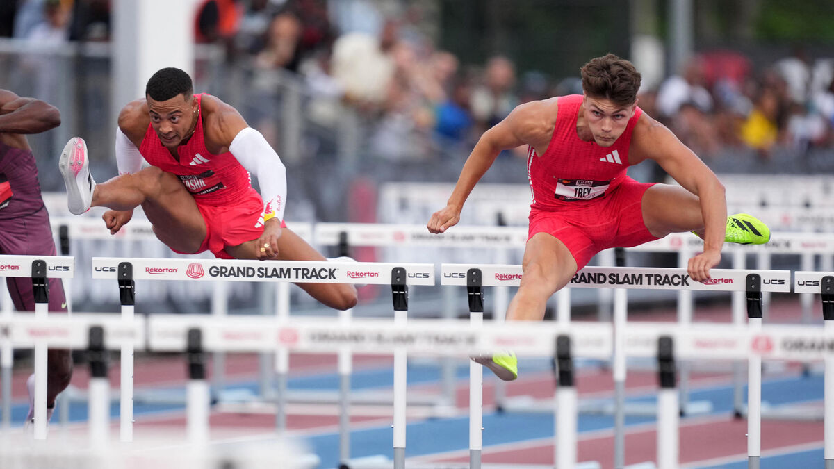 Athlétisme - Athlétisme : Sasha Zhoya s'illustre à nouveau en battant son record personnel sur 110 m haies à Miami