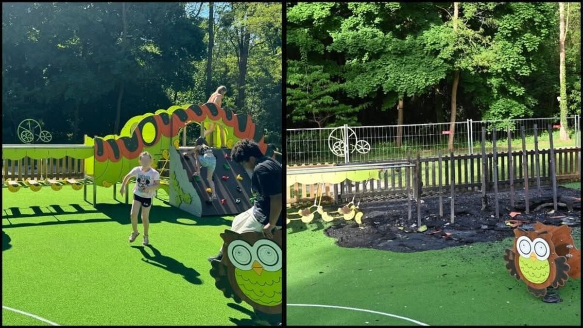 voyous - « Une minorité de voyous » : à Vigneux-sur-Seine, une aire de jeux incendiée 24 heures après son inauguration