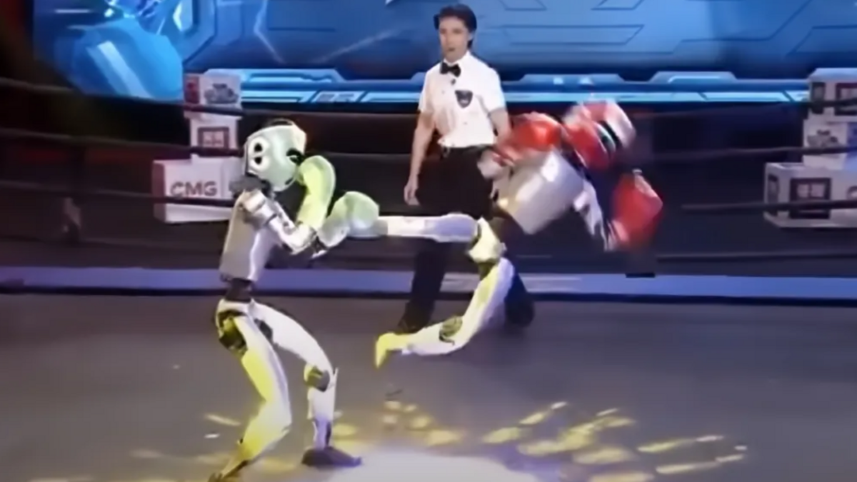 robots - Des robots humanoïdes s'affrontent pour la première fois lors d'une compétition de kick-boxing en Chine