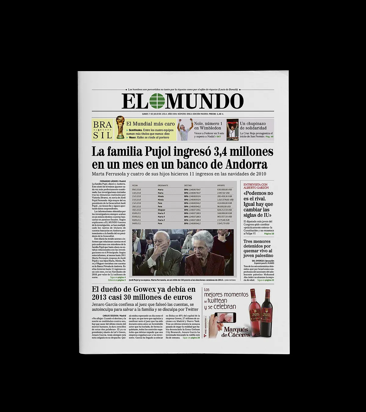 journaliste - Un journaliste aux couvertures inoubliables : des attentats d'ETA à Lasa et Zabala, le 'cas de Faisán', les Pujol en Andorre et les photos de Delcy