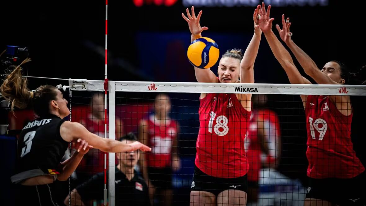 femmes - Les femmes canadiennes s'inclinent 3-2 face à la Belgique dans la Ligue des Nations de volleyball