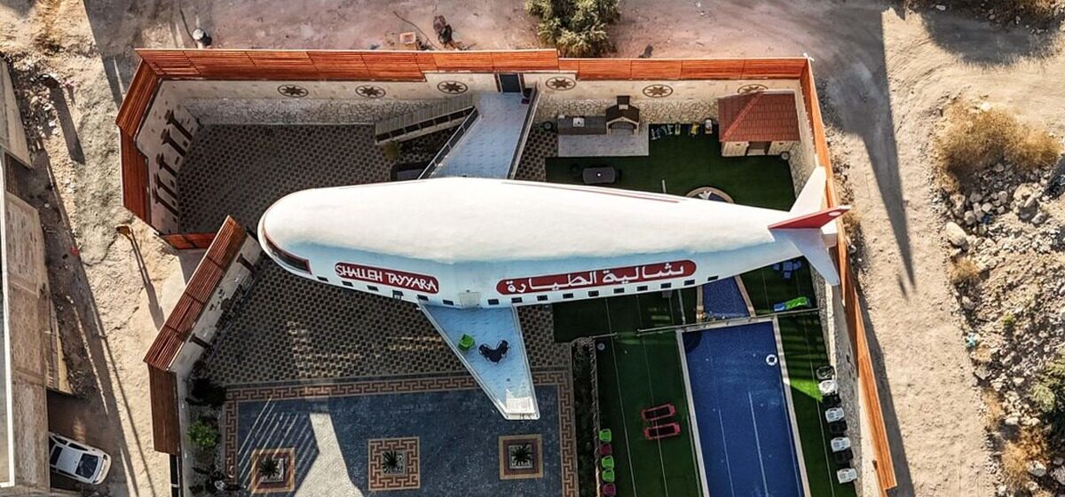 avion - « Beaucoup d'enfants veulent venir » : un avion en béton conçu pour faire voyager les Palestiniens privés d'aéroport