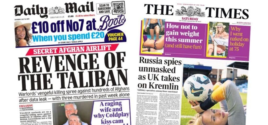 Talibans - Les documents : la 'vengeance' des Talibans et le 'cas pour le pouvoir' du Parti travailliste