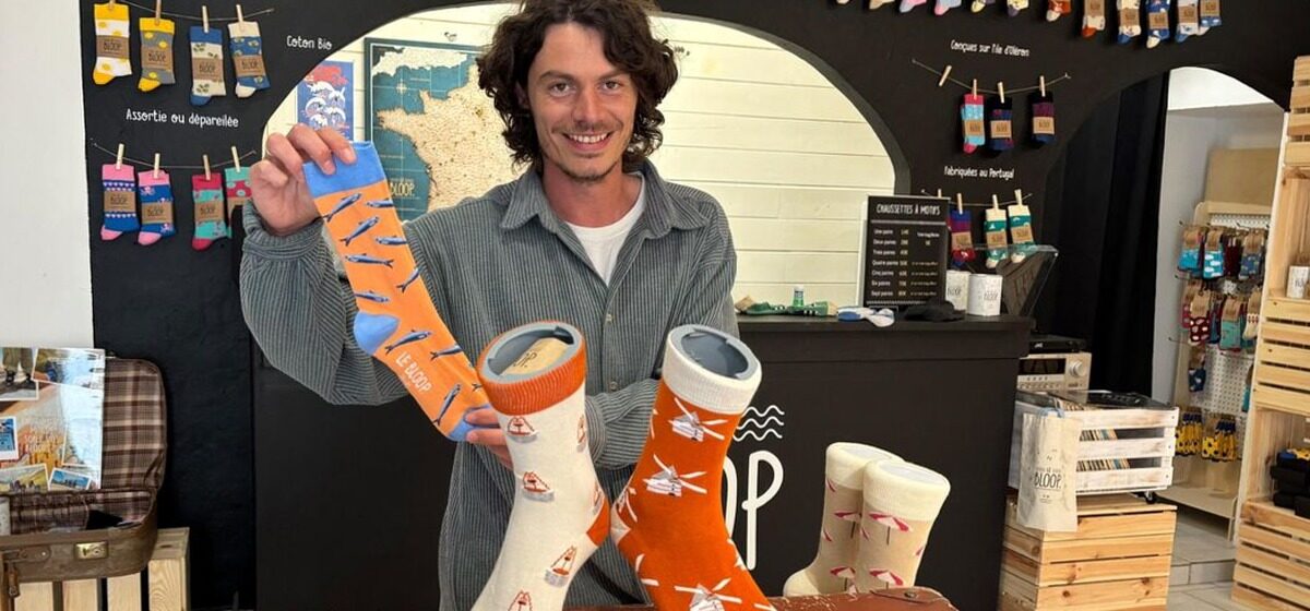 Chaussettes - Huîtres, Phares et Coquillages : Les Chaussettes à Motifs d'Oléron Rencontrent un Grand Succès