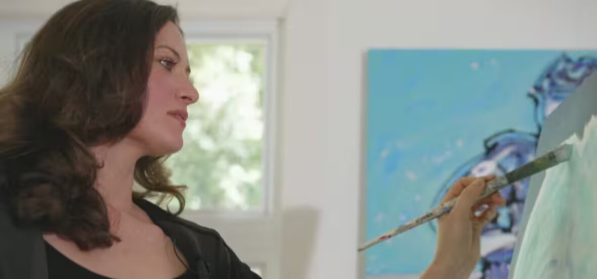 peintre - N.b. : Un peintre réussit — et ressent une montée d'adrénaline — en combinant l'art et le sport
