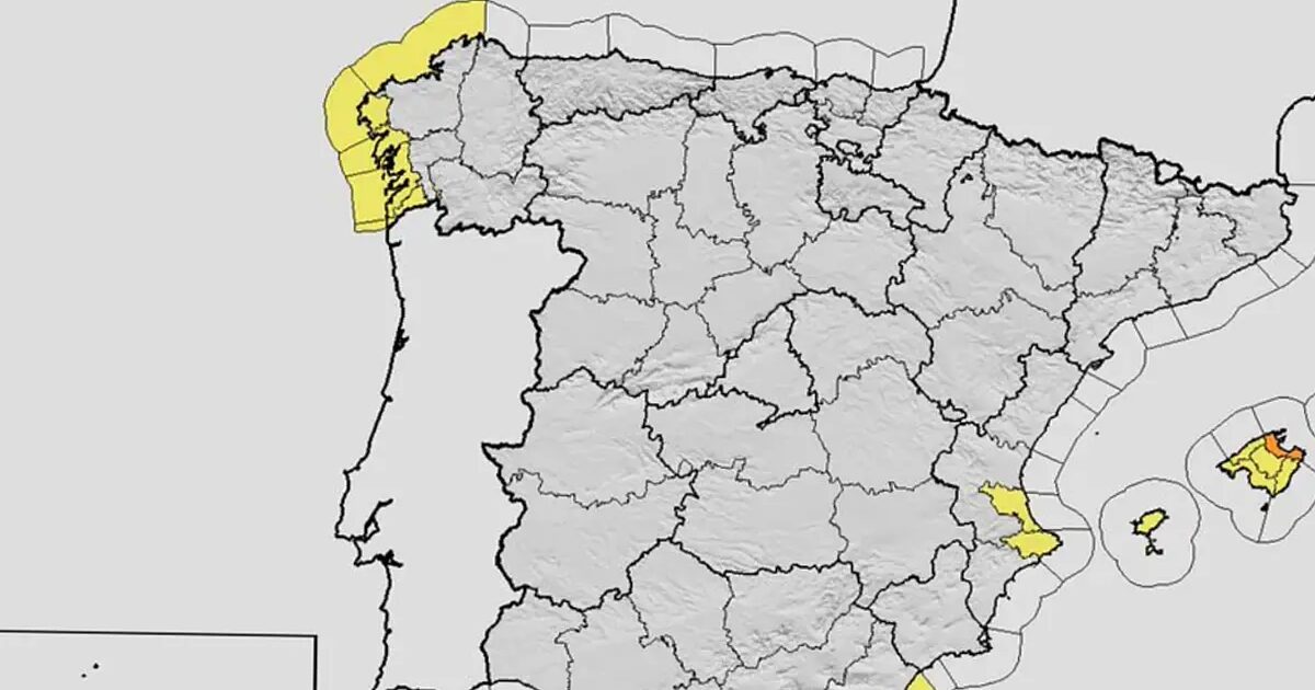pluies - Deux fronts provoqueront des pluies en Galice, aux Baléares et dans le sud-est de l'Espagne