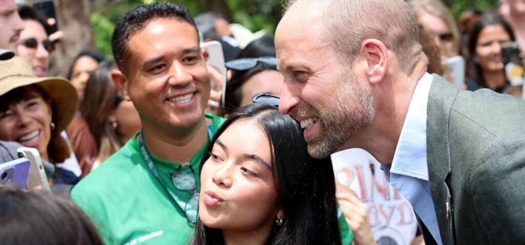 William - Selfies de William lors de sa visite au Brésil pour le prix de l'environnement