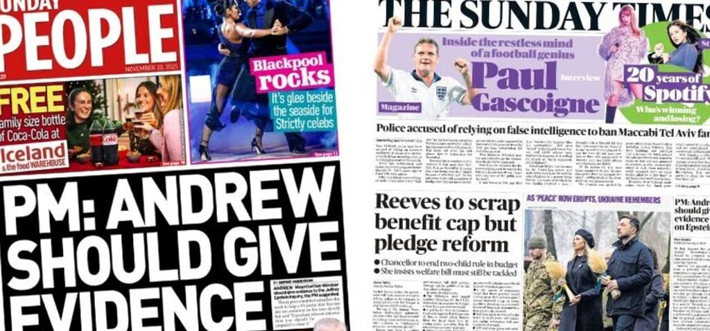 budget - Les documents : 'Andrew doit témoigner' et Reeves aborde le budget