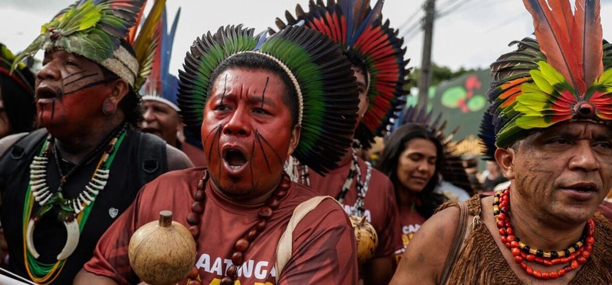TikTok - Chaîne humaine et TikTok : les « protecteurs de l'Amazonie » s'organisent pour faire entendre leur voix.