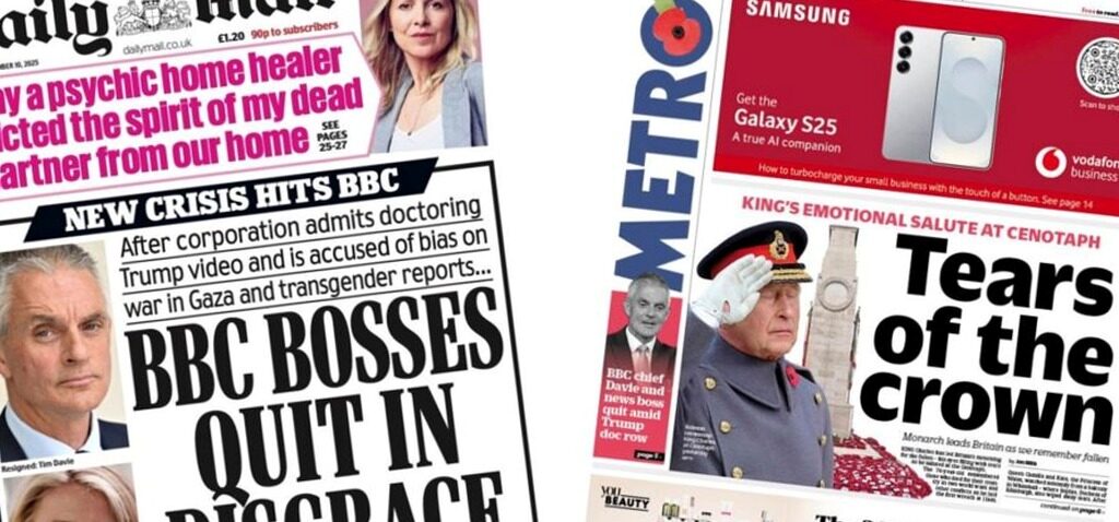 dirigeants - Les journaux : « Les dirigeants de la BBC démissionnent dans le déshonneur » et « Les larmes de la couronne »