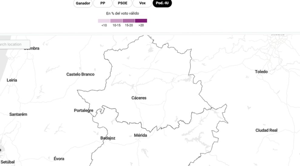 Élections - Les Résultats Des Élections En Extremadura, Rue Par Rue