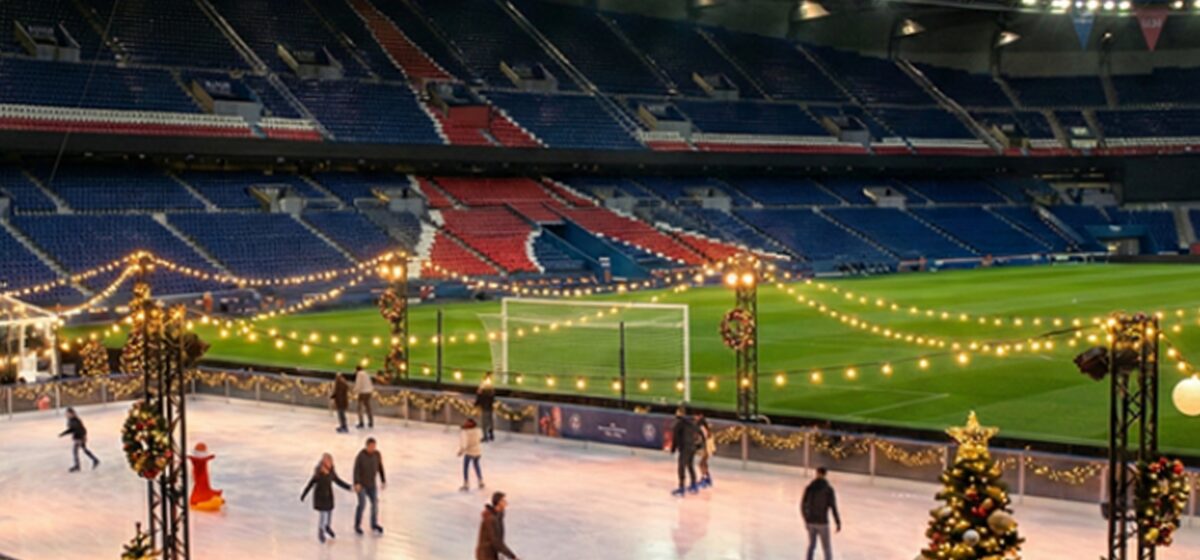 Patinoire - Paris : Le Parc des Princes se métamorphose en village de Noël avec l'ouverture d'une patinoire éphémère