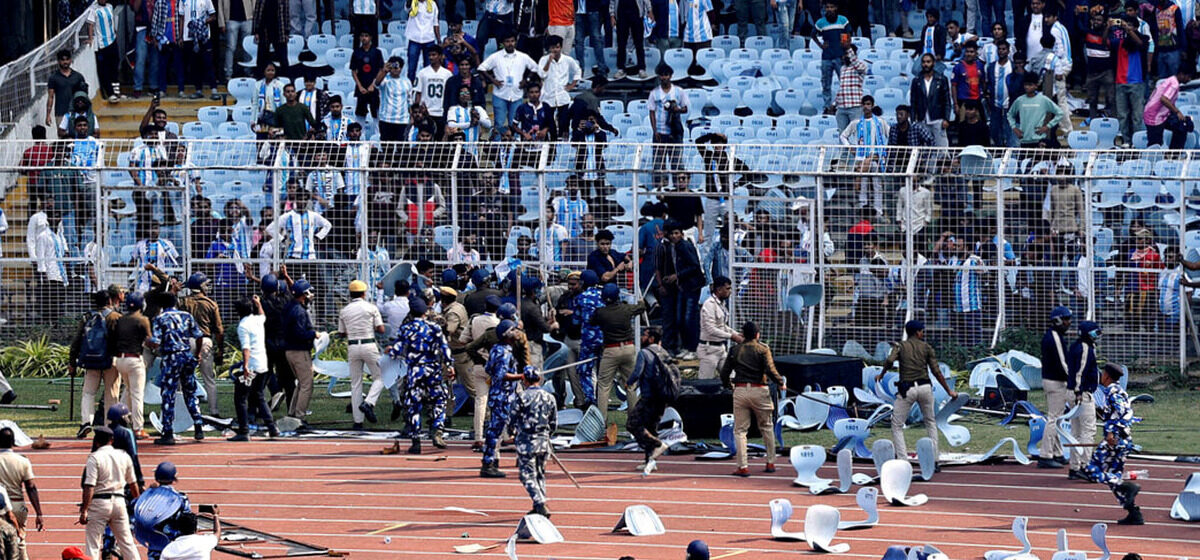 Messi - « Je n’ai pas eu la chance de l’apercevoir » : La venue de Lionel Messi provoque le chaos à Calcutta, un stade saccagé