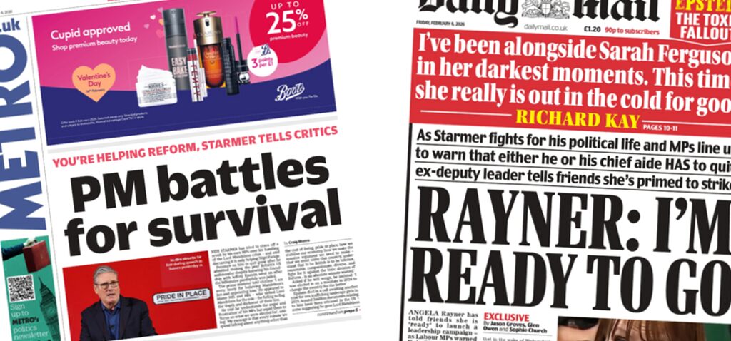 survie - Les papiers : 'le PM se bat pour sa survie' et Rayner 'prête à partir'