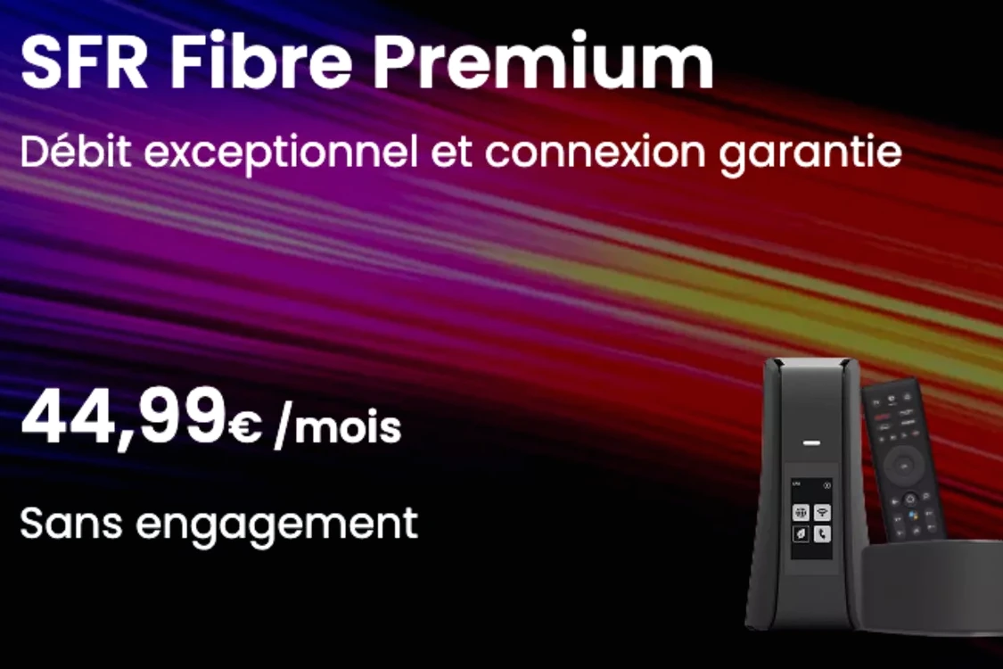 Routeur Internet 10 Gbit/s posé près d’une prise murale, câbles visibles, sans travaux ni perçage