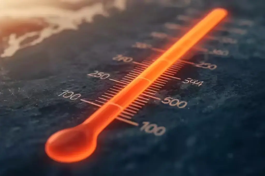 Carte météo du Pacifique montrant El Niño avec zones rouges de chaleur et anomalies de température en 2026