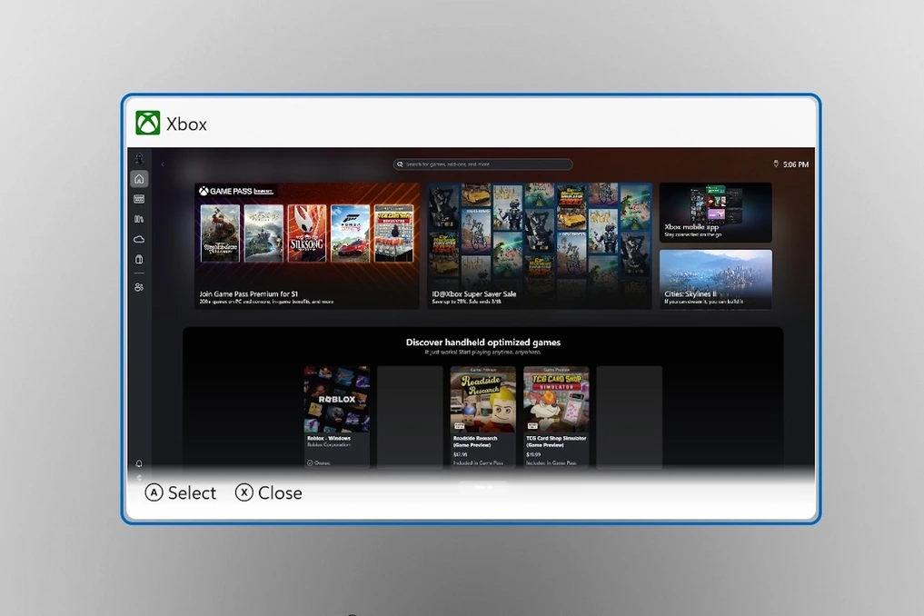 Logo Windows 11 à côté d’une manette Xbox sur écran de PC, annonçant l’arrivée du mode Xbox en avril