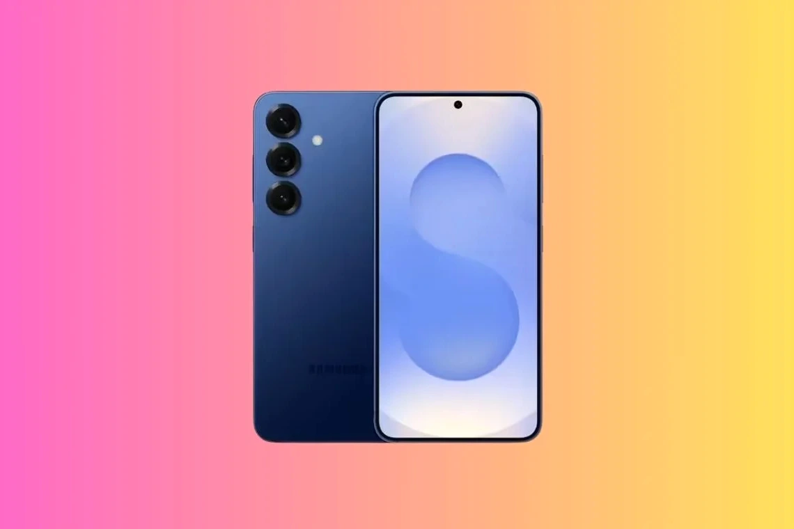 Samsung Galaxy S25 affiché sur un écran avec une étiquette -44 %, à côté d’une annonce du Galaxy S26