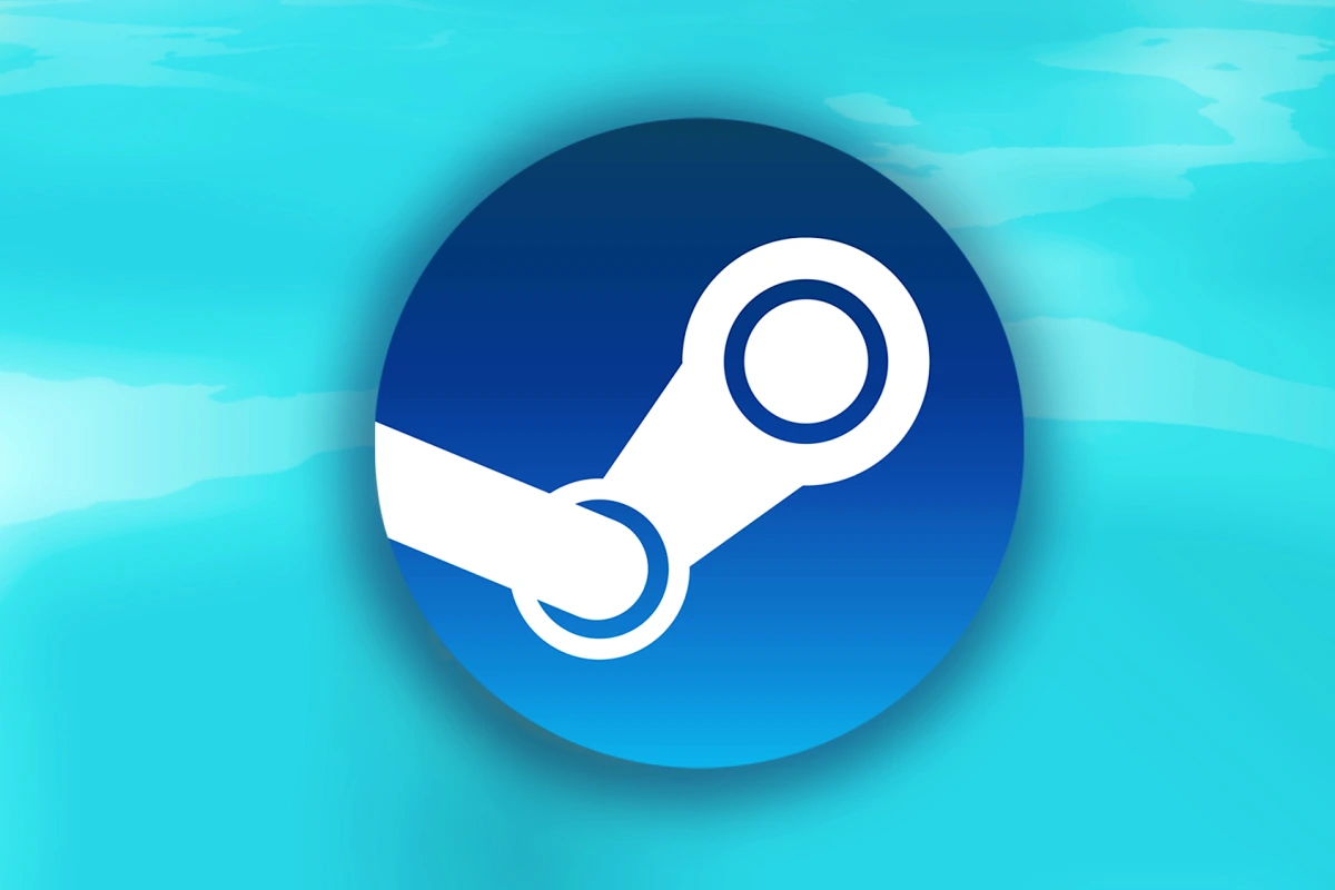Logo Steam sur écran d’ordinateur avec un jeu affiché comme gratuit et une icône cadeau à côté