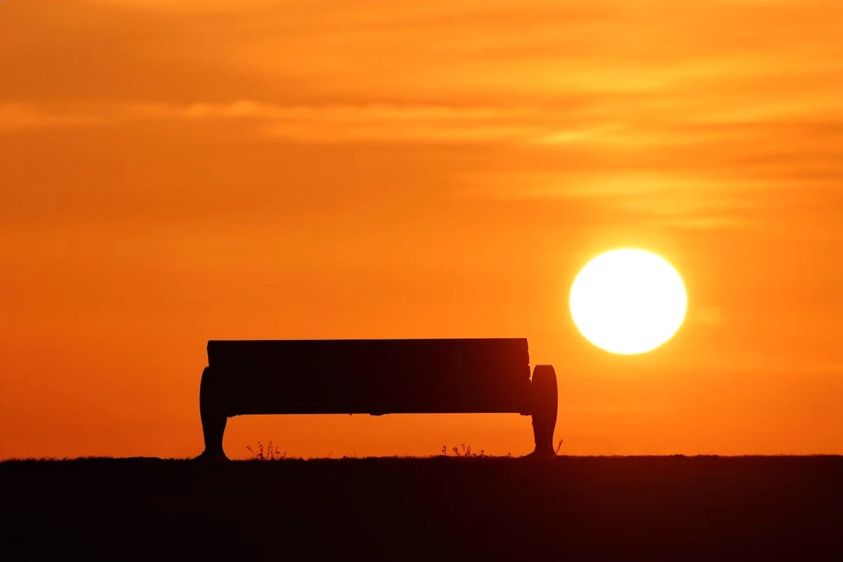 Paysage du Sud-Ouest sous une chaleur inhabituelle, soleil éclatant et champs jaunis par la sécheresse